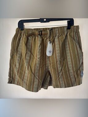 Prana Indigo Heritage Shorts in Olive Brown